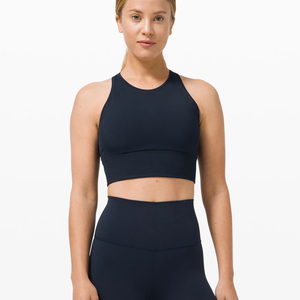 Lululemon Ebb to Train Bra True Navy sz 6